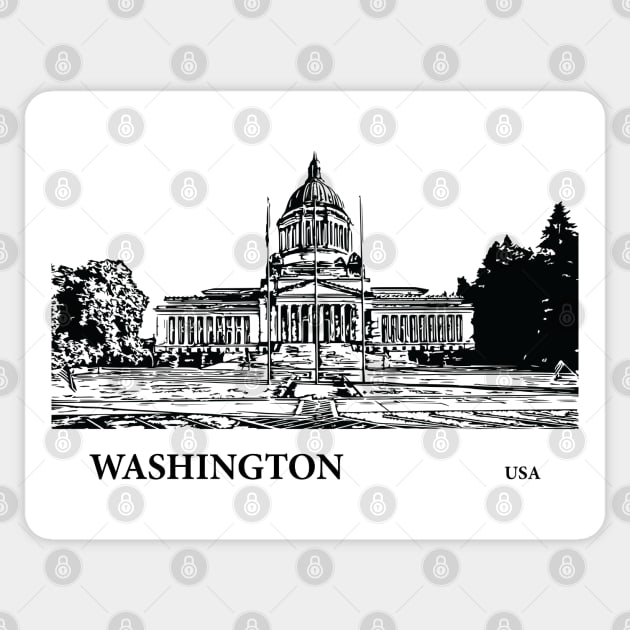 Washington State USA Sticker by Lakeric